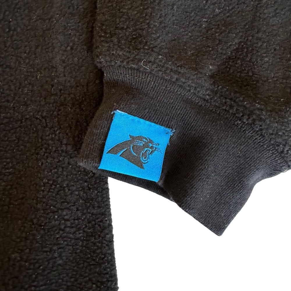 NFL Team Apparel Black Blue Carolina Panthers NFL Football Sweatshirt Size Large - Picture 4 of 10